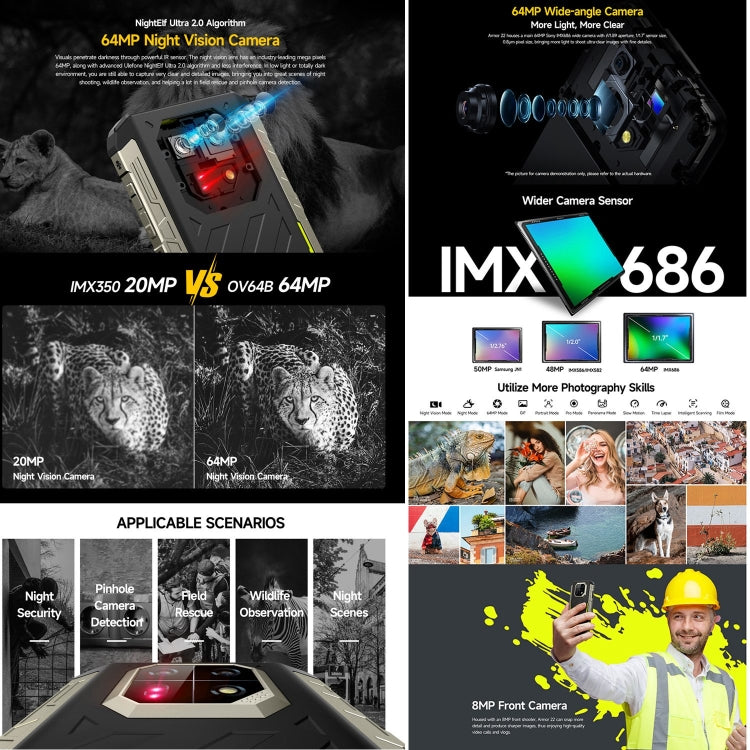 Ulefone Armor 22, IP68/IP69K Rugged Phone, 6.58 inch Android 13 MediaTek Helio G96 Octa Core, Network: 4G, NFC, OTG Ulefone Armor 22, IP68/IP69K Rugged Phone, 6.58 inch Android 13 MediaTek Helio G96 Octa Core, Network: 4G, NFC, OTG
